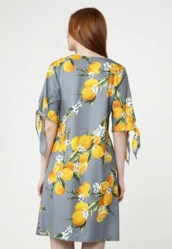 Madam-T Robe De Jour - Grau Gelb -Madam-T Soldes 2022 6d89b04d282c4ae5b87f580dd6efc6c7