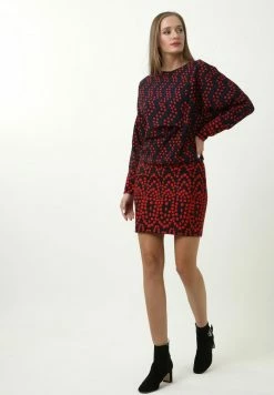 Madam-T CHERRY - Robe Fourreau - Blau/rot