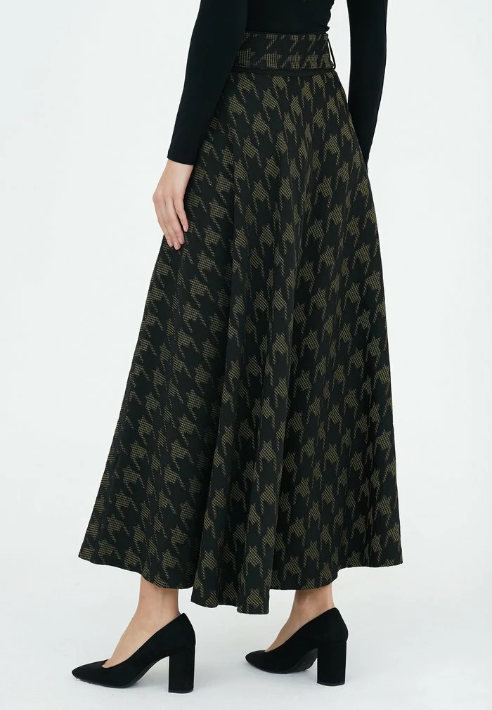 Madam-T ROCK RITA - Jupe Longue - Black/khaki 7 Madam-T ROCK RITA - Jupe Longue - Black/khaki – Image 7