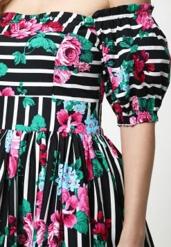 Madam-T FEDERIKA - Robe Longue - Schwarz/rosa -Madam-T Soldes 2022 6e824e7e57d046d29d7bf4bc35da5ff3