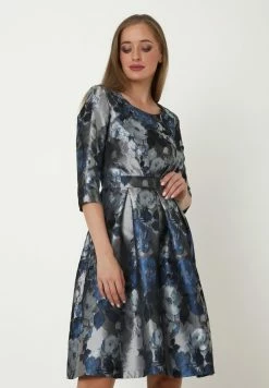 Madam-T AHNA - Robe De Soirée - Silbrig/blau