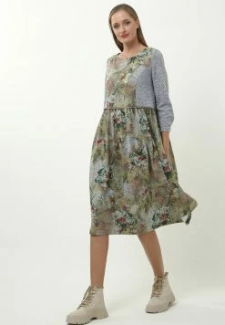 Madam-T KLEID CHARLIS - Robe De Jour - Oliv, Grau -Madam-T Soldes 2022 6ebc384ee8564005b8ce7d3b9d8152d7