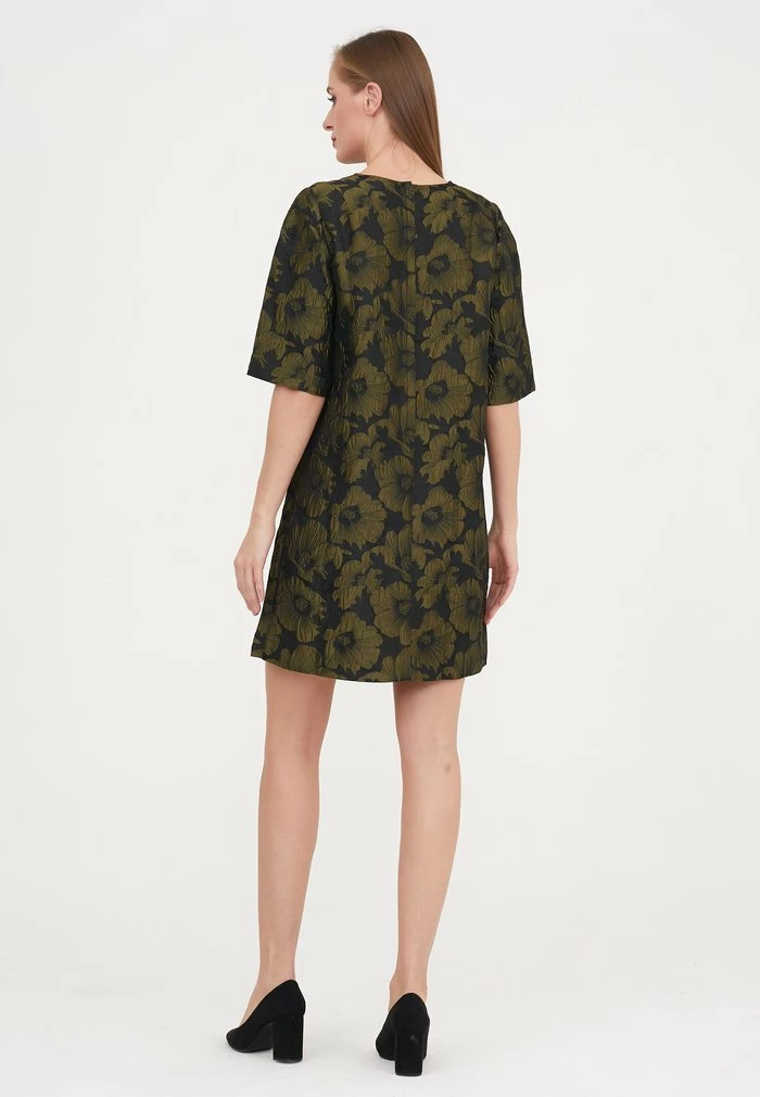 Madam-T MILANA - Robe De Jour - Khaki Schwarz 3 Madam-T MILANA - Robe De Jour - Khaki Schwarz – Image 3