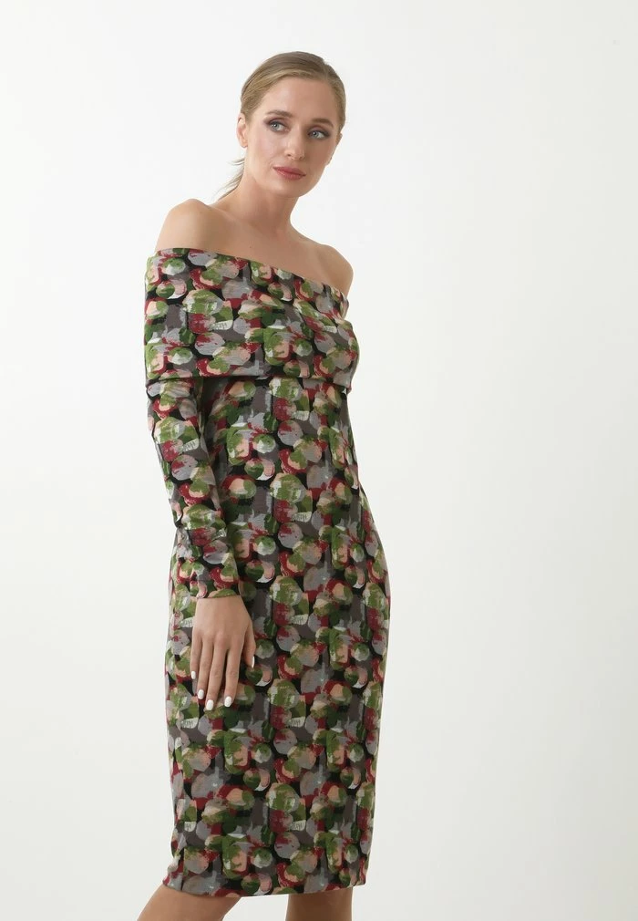 Madam-T JANINE - Robe Fourreau - Grau, Grün 4 Madam-T JANINE - Robe Fourreau - Grau, Grün – Image 4