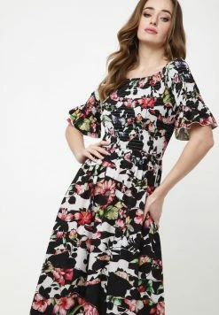 Madam-T Robe Longue - Weiß/schwarz -Madam-T Soldes 2022 6fc896612dae4010af47031e177c2a85