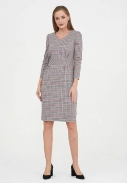 Madam-T ALIA - Robe Fourreau - Grüner Zig / Rot -Madam-T Soldes 2022 7003078c0eb2416fa8dd4025f04d0ccf