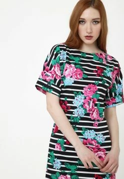 Madam-T JUDY - Robe Fourreau - Schwarz/rosa -Madam-T Soldes 2022 705e407c2a2f40c9931e54383e31bed0