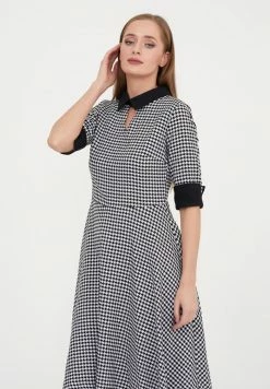 Madam-T LUFINA - Robe De Jour - White/black -Madam-T Soldes 2022 71002a99eed3498893f7bdb5b80cf3a2