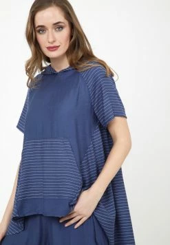 Madam-T KIRA - Tunique - Blau/weiß -Madam-T Soldes 2022 712648664e09418d86a986b9f44664e9