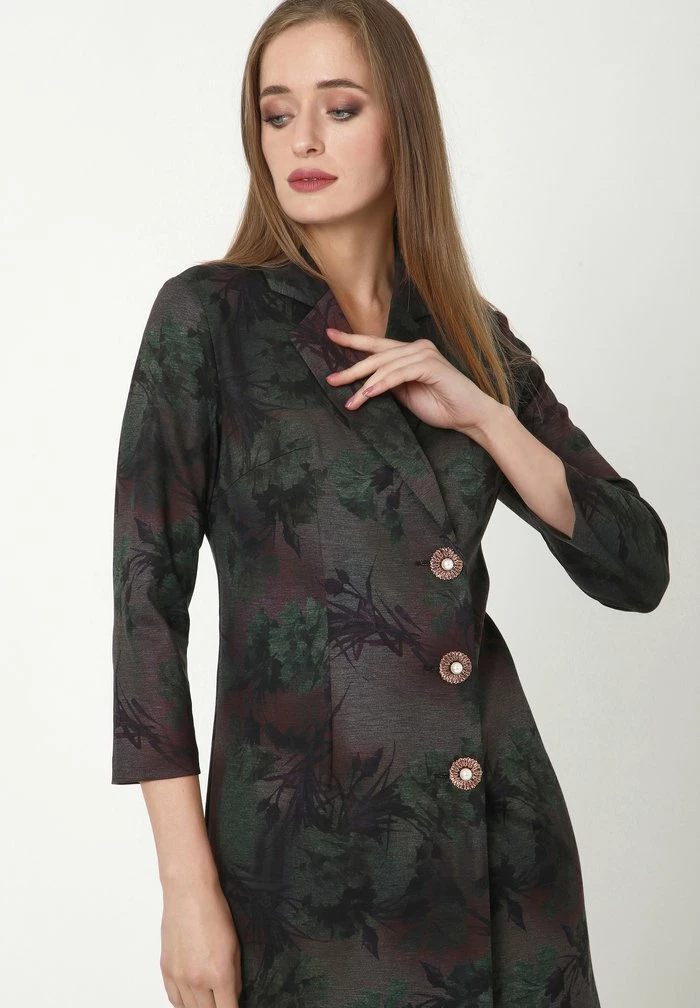 Madam-T ELMA - Robe En Jersey - Grün, Pflaume 4 Madam-T ELMA - Robe En Jersey - Grün, Pflaume – Image 4