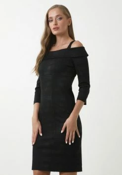 Madam-T ALTOONA - Robe Fourreau - Blau/braun -Madam-T Soldes 2022 72a99fbcc6b248fa8fdf5502a7b72f8a