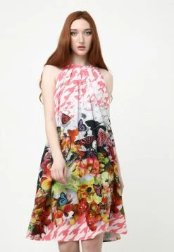 Madam-T FAVIA - Robe De Jour - Weiß, Rosa