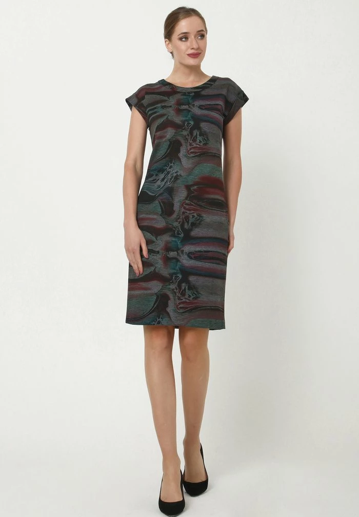 Madam-T FROMA - Robe Fourreau - Grau, Aqua 6 Madam-T FROMA - Robe Fourreau - Grau, Aqua – Image 6