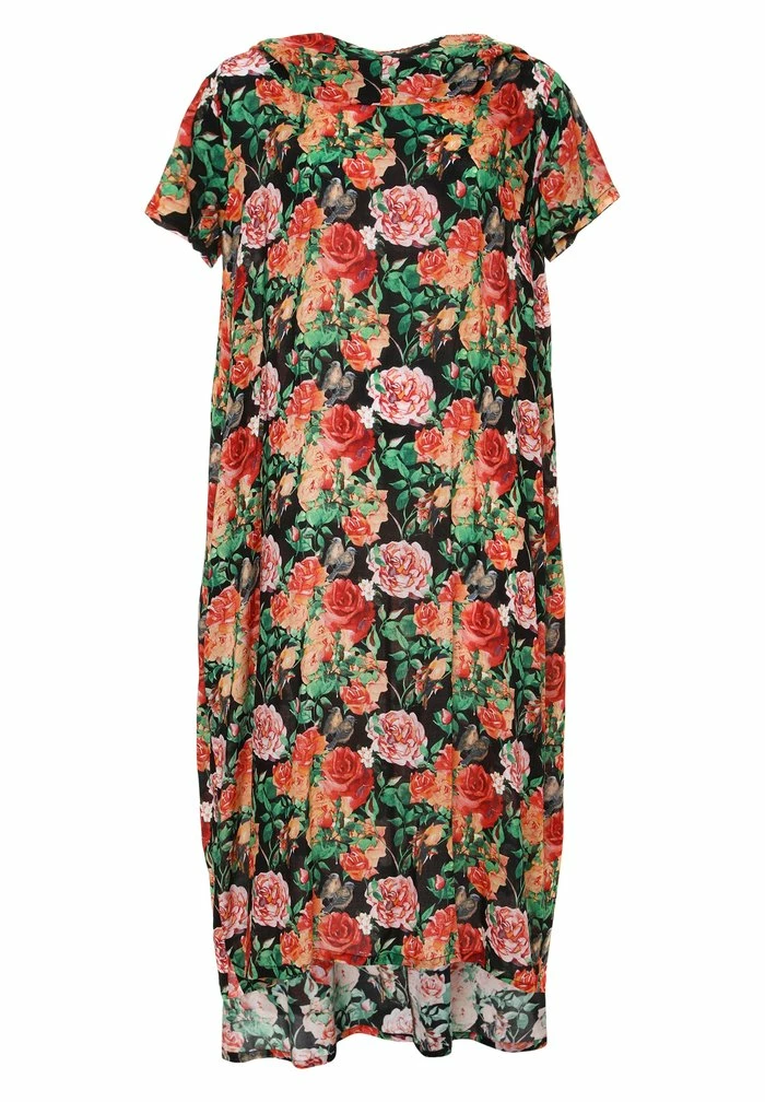 Madam-T ADELINARA - Robe Longue - Schwarz Orange 8 Madam-T ADELINARA - Robe Longue - Schwarz Orange – Image 8