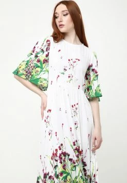 Madam-T TEREZIA - Robe De Jour - Weiß/hellgrün -Madam-T Soldes 2022 734fe6fb7ba944c58647f3fbeb20ddcc