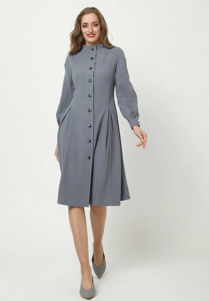 Madam-T LIVARA - Robe Chemise - Lichtgrau 6 Madam-T LIVARA - Robe Chemise - Lichtgrau – Image 6