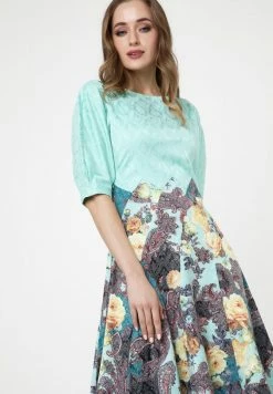 Madam-T Robe De Jour - Aqua Gelb -Madam-T Soldes 2022 7438ea52202d4b5d84f356a6f3f2987e