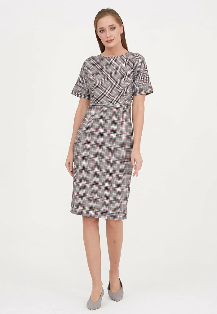 Madam-T ALTEA - Robe Fourreau - Grünes Leder/ Burgund. 2 Madam-T ALTEA - Robe Fourreau - Grünes Leder/ Burgund. – Image 2