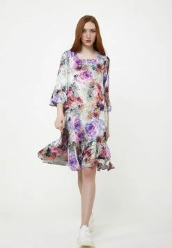 Madam-T Robe De Jour - Grau, Lila