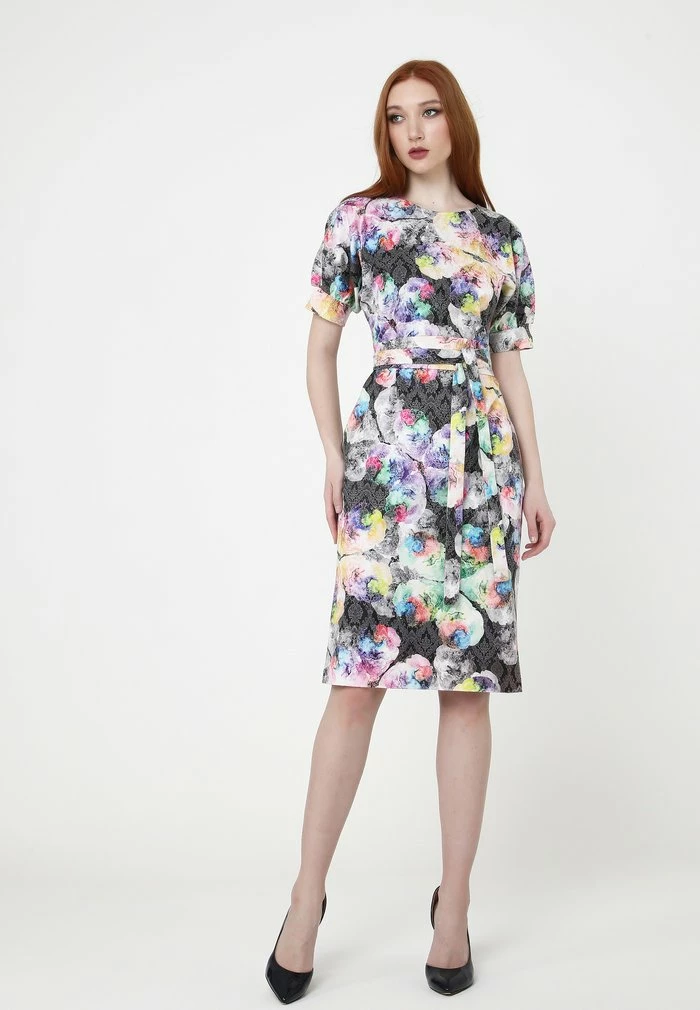 Madam-T ANKARA - Robe Fourreau - Anthrazit, Flieder 2 Madam-T ANKARA - Robe Fourreau - Anthrazit, Flieder – Image 2