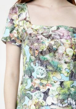 Madam-T Agava - Robe De Jour - Hellblau, Grün -Madam-T Soldes 2022 7569445064534229b301173223b8c835