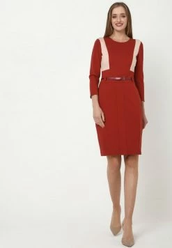 Madam-T AMBONA - Robe Fourreau - Pfirsich Terrakotta -Madam-T Soldes 2022 757c15ba3131439087570a610c8be885