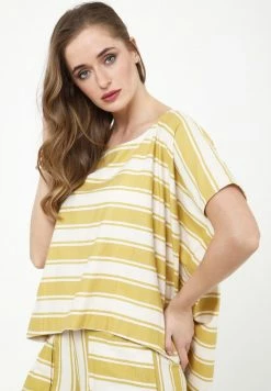 Madam-T SHARON - T-shirt Imprimé - Senf, Weiß -Madam-T Soldes 2022 75dce82dab2a4fcca901a23cc4df2c07