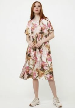 Madam-T OFELIA - Robe De Jour - Beige, Rosa