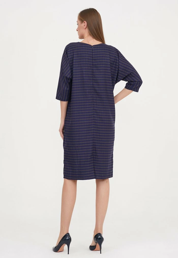 Madam-T VIKANA - Robe De Jour - Indigo Grüne Bohnen 3 Madam-T VIKANA - Robe De Jour - Indigo Grüne Bohnen – Image 3