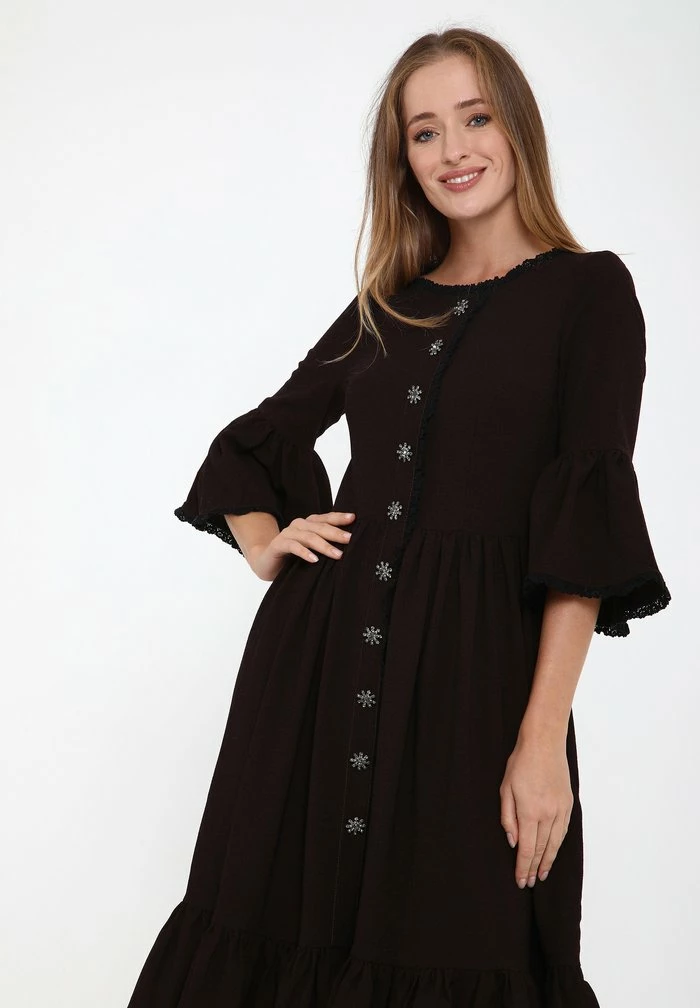 Madam-T CHIARA - Robe Chemise - Braun 4 Madam-T CHIARA - Robe Chemise - Braun – Image 4