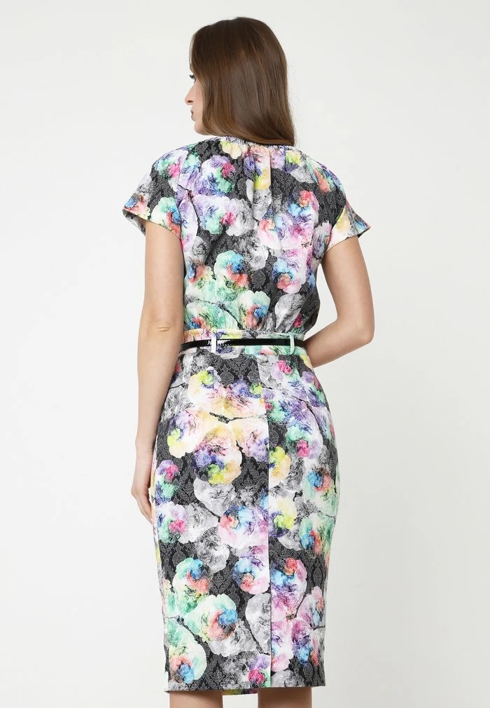 Madam-T CALYPSO - Robe Fourreau - Anthrazit/flieder 3 Madam-T CALYPSO - Robe Fourreau - Anthrazit/flieder – Image 3