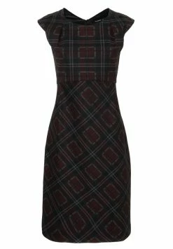 Madam-T MUTALA - Robe Fourreau - Weinrot Grün -Madam-T Soldes 2022 774e5e7b34ad485bb0dcdcdc4e29e782