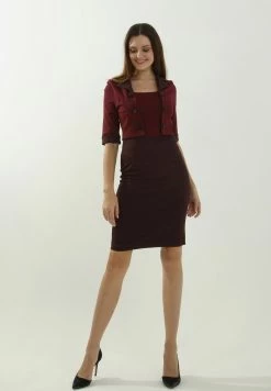 Madam-T MILENA - Robe Fourreau - Weinrot -Madam-T Soldes 2022 7780a5e9a0fc40d1a516e23b1c912422