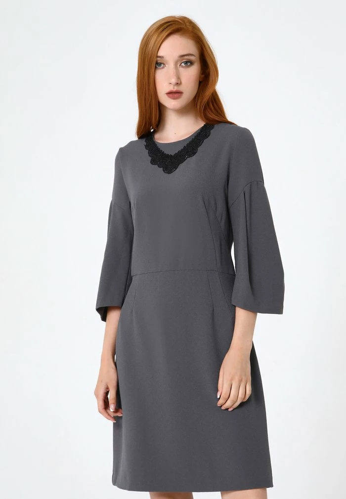 Madam-T VERGINI - Robe De Jour - Dunkelgrau 1 Madam-T VERGINI - Robe De Jour - Dunkelgrau