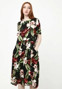 Madam-T Robe De Jour - Schwarz, Grün -Madam-T Soldes 2022 77c02aa252f045b6acf99e06814da3ba