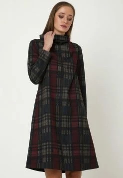 Madam-T ALLTAGSKLEID LEELINA - Robe De Jour - Wein Rot, Blau