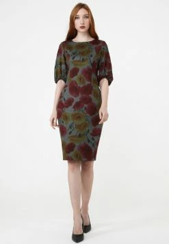 Madam-T Robe Fourreau - Grau/ Senf -Madam-T Soldes 2022 79bebd59cad243c5b75f2292ab6026bc