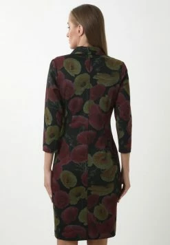 Madam-T KONTATA - Robe Fourreau - Schwarz/weinrot -Madam-T Soldes 2022 79ee43fd0e104b2d89cb180b315f2a62