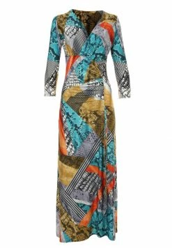 Madam-T GRENADE - Robe Longue - Orange, Gelb -Madam-T Soldes 2022 7a0bd2015fcb4084bea38219e6f334c5