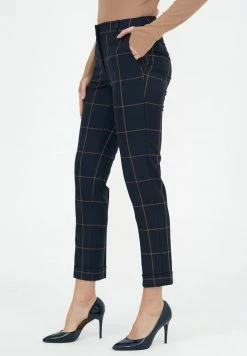 Madam-T MARIO - Pantalon Classique - Blue/brown -Madam-T Soldes 2022 7a5c96c5ba6540e9bdb861d8383a32c4