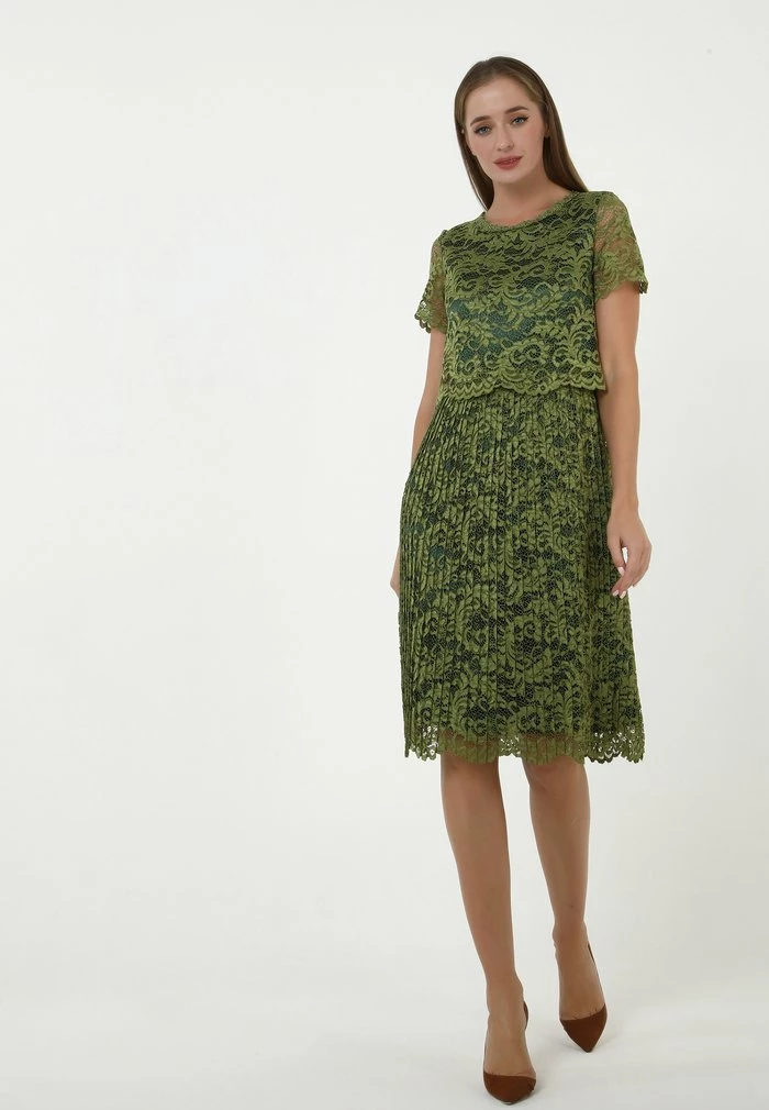 Madam-T ESPERA - Robe De Soirée - Olive 2 Madam-T ESPERA - Robe De Soirée - Olive – Image 2