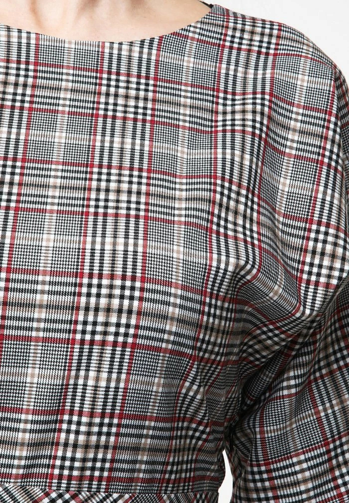 Madam-T ASUANA - Robe De Jour - Grau/ Weinrot 5 Madam-T ASUANA - Robe De Jour - Grau/ Weinrot – Image 5