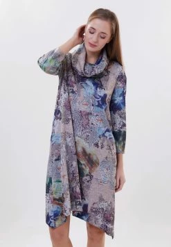 Madam-T SAPPHIRE - Robe Pull - Beige/blau