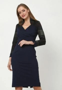 Madam-T Robe Fourreau - Blau, Grün