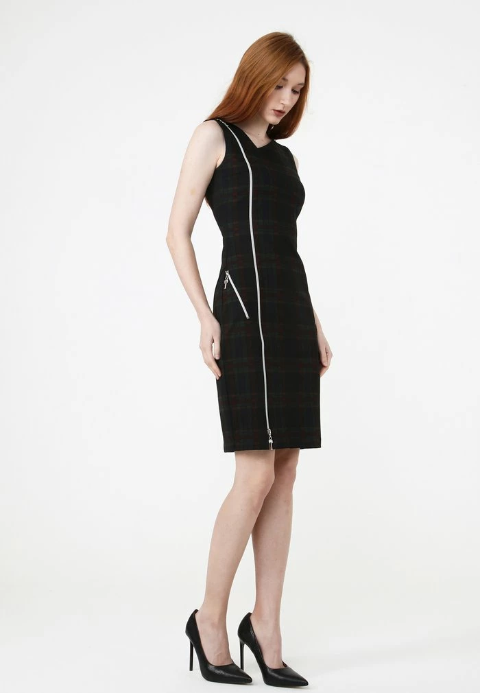 Madam-T KALETA - Robe Fourreau - Grün Schwarz 4 Madam-T KALETA - Robe Fourreau - Grün Schwarz – Image 4