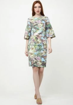 Madam-T DEGA - Robe Fourreau - Hellblau, Grün -Madam-T Soldes 2022 7b5ad02ba76545a69536ddf203cfa555