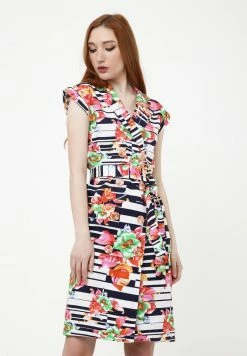 Madam-T ATERATA - Robe De Jour - Blau, Rosa