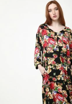 Madam-T AMPERO - Robe De Jour - Schwarz/urgurgundy -Madam-T Soldes 2022 7c7ac7d2740b48adb25cd22383571f5f