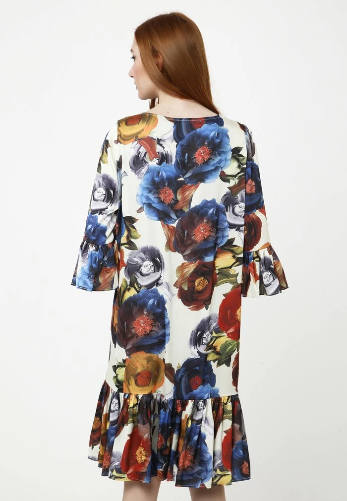 Madam-T Robe De Jour - Beige, Blau 2 Madam-T Robe De Jour - Beige, Blau – Image 2