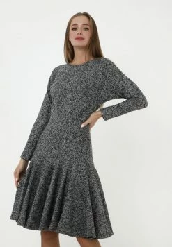 Madam-T SAMARA - Robe Pull - Grau, Silbrig